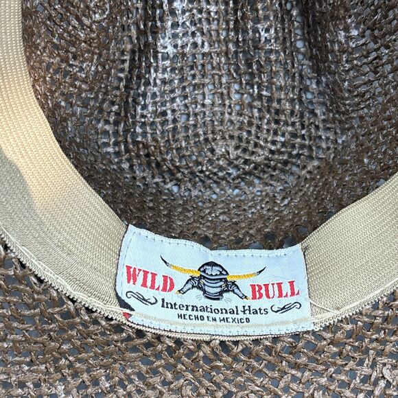 Wild Bull Co Gambler Cowboy Hat Rodeo Rigid‎ Paper Western Small S Brown México - Picture 8 of 14